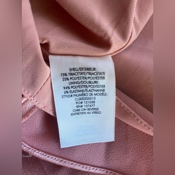Alice + Olivia Harmony Slip Dress Women 2 Rose Tan Polyester Blend Cowl Neck NWT - Picture 11 of 15